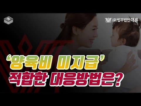 양육비 미지급시 어떻게 대응해야 하나요? (이혼가사전문변호사피셜)